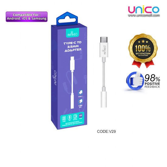 Infineo Type-C to 3.5mm Adapter: Seamless Audio Connectivity | Unicomall