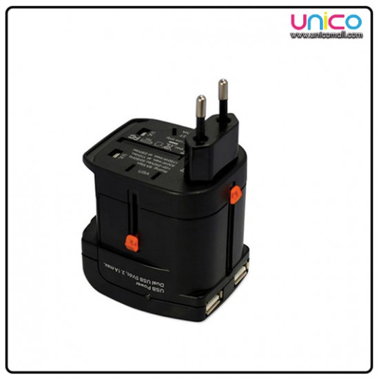 PowerSync Universal Travel Adapter 2.1A Dual USB