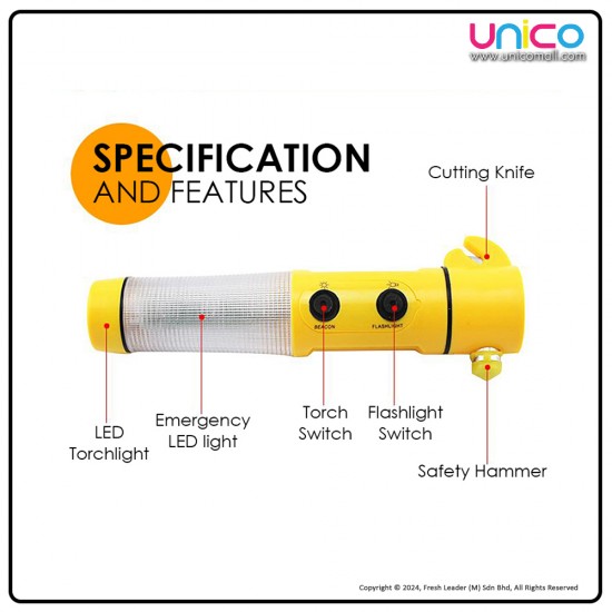 Unicomall Spotlight: Evio Asia Multifunction LED Torchlight for Emergencies